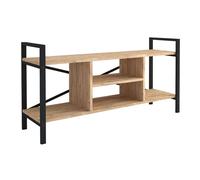 Miroytengo Mueble TV para Salón Rus 4 Huecos Negro y Roble Safir 120x63x37 cm