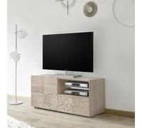 Mueble TV pequeño 1 puerta 1 cajón MIRO color roble