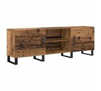 Mueble TV rectangular moderno con espacios de almacenamiento prácticos, 150 x 30 x 50 cm, madera antigua, 02_0052515