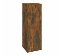 Mueble TV Roble Humo 30,5 x 30 x 90 cm Madera multicapa | Madera contrachapada, diseño moderno, montaje lateral flexible, espacio de almacenamiento, carga máxima de 60 kg