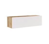 Mueble tv suspendido lapinlahti aglomerado 100x32x30 cm roble r√∫stico / blanco [en.casa]