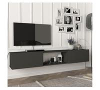 Mueble tv suspendido paltamo aglomerado 180 x 31 x 30 cm - antracita [en.casa]