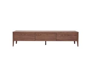 Mueble TV vintage de nogal con 3 cajones 180 cm BENJA