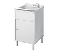 MUEBLE Y LAVADERO DE PVC COLOR BLANCO 50X45 CM MOD. GARDEN