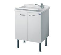 Negrari Eco Lavabo Blanco Madera Interior Lavandería 60x60 L60 P60 H85 CM