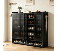 Mueble Zapatero de Bambú Estantería Zapatero con 6 Niveles Organizador Almacenamiento de Zapatos Multiuso para Entrada de Salón,01,104x35CM