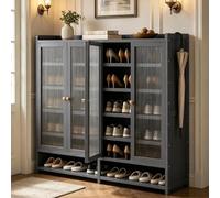Mueble Zapatero de Bambú Estantería Zapatero con 6 Niveles Organizador Almacenamiento de Zapatos Multiuso para Entrada de Salón,03,104x35CM
