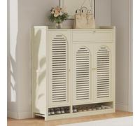 Mueble Zapatero de Entrada con 2/3/4 Puertas, Armario Que Ahorra Espacio Para Entrada Pasillo Dormitorio (110x88x32cm/43.3x34.6x12.6in)