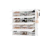 Mueble Zapatero Plástico 12 Compartimentos Blanco Nube