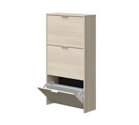 Mueble zapatero roble 3 puertas para 18 pares