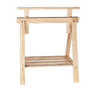 Aranaz - Caballete de Madera Regulable - Plegable - Soporte Decorativo - Madera de Pino - Marrón - 71-95 cm x 69 cm x 45 cm
