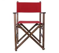 Mueblear Silla de Director de Madera Nogal con Lona de Color Granate