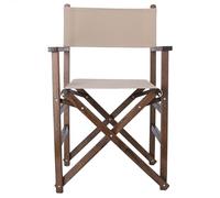 Mueblear Sillón Director Estructura Nogal con Lona Piedra