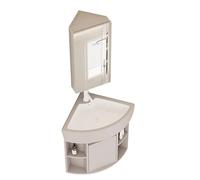 Muebles Baño de Esquina con Lavabo Cerámico Pequeño Muebles Baño Suspendido con Estantes Abiertos y Espejo con Almacenamiento para Espacios Pequeños, Apartamentos(38cm(15''))