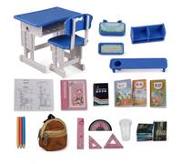 Muebles Casa Muñecas, Set Estudio, Color to 4 | Construcción tela, Muebles infantiles, Crear escenas escolares, Para Familias con Niños