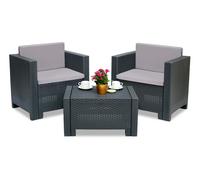 Muebles de balcón en technorattan Colorado Terraza 2 antracita Bica