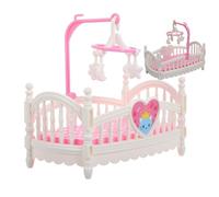 Muebles de casa de muñecas en Miniatura - Cama ña de 15 cm, de simulación de Dibujos Animados | Decoración para Dormir en Dormitorio, fotografía de Juego de simulación, decoración estétic