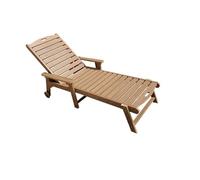 Muebles de Entrada Tumbona De Madera Maciza For Exteriores, Piscina Pintoresca Junto Al Mar, Jardín En El Patio Del Hotel, Sillón Al Aire Libre For Vacaciones En La Playa Sillas de Exterior(B)