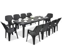 Muebles de jardín Bergen/Alta para 10 personas antracita Bica