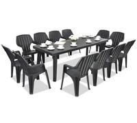 Muebles de jardín Bergen/Alta para 12 personas Bica antracita