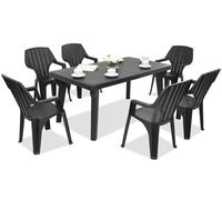 Muebles de jardín Bergen/Alta para 6 personas Bica antracita