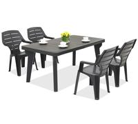 Muebles de jardín Bergen/Marne para 4 personas Bica antracita