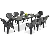 Muebles de jardín Bergen/Marne para 8 personas Bica antracita