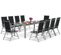 Muebles de jardín de aluminio Garden Point con gran mesa Polywood Verona para 10 personas