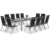 Muebles de jardín de aluminio Garden Point con gran mesa Polywood Verona para 12 personas