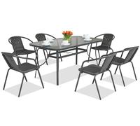 Muebles de jardín de metal Modena/Bergamo para 6 plazas Garden Point antracita