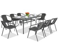 Muebles de jardín de metal Modena/Bergamo para 8 plazas Garden Point antracita