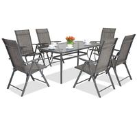 Muebles de jardín de metal Modena/Rosario para 6 plazas Garden Point antracita