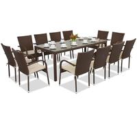 Muebles de jardín de ratán Milan para 12 personas con una gran mesa Garden Point