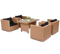 Muebles de jardín de ratán sintético Roma Premium 4 Garden Point miel