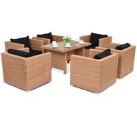 Muebles de jardín de ratán sintético Roma Premium 6 Garden Point miel