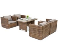 Muebles de jardín Roma Premium 4 en technorattan Garden Point marrón