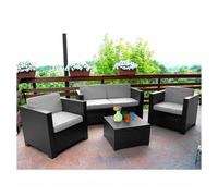 Muebles de jardín sp berner diva tropea antracita gris oscuro (4 piezas) 132.08 cm