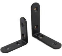 Muebles de madera con soporte de ángulo recto 90 Degree Right Angle L-Shaped Triangle Iron T Bracket Partition Bracket Hardware Connection Piece(65mmx65mm-2pcs)