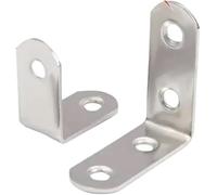 Muebles de madera con soporte de ángulo recto 90 Degree Right Angle L-Shaped Triangle Iron T Bracket Partition Bracket Hardware Connection Piece(10 Sets- 16x50mm)