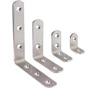 Muebles de madera con soporte de ángulo recto 90 Degree Right Angle L-Shaped Triangle Iron T Bracket Partition Bracket Hardware Connection Piece(65mmx65mm-4pcs)