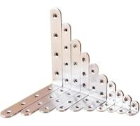 Muebles de madera con soporte de ángulo recto Thickened Stainless Steel Angle Code Round Corner Shelf Connector Fixed Bracket Partition Separator(25 * 25mm)