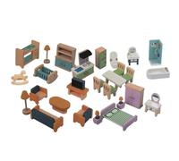 Muebles de Madera | Miniaturas De Casa De Juguete - Pequeño Muebles De Juego,Para Preescolares Jardín De Casa Guardería Aula Simulación De Papel Fiesta