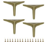 Muebles de metal de oro cepillados de 4.7 pulgadas/12 cm Juego de 4 4pcs Reemplazo de bricolaje para patas de gabinete cortos Sof Pierras de tocador
