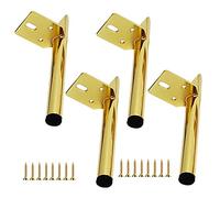 Muebles de Metal Gabinete de gabinete, Conjunto de 4, pies de Oro, Patas de Muebles de reemplazo, Patas de Mesa de Hierro de Muebles de Bricolaje, para gabinete, Armario, gabinetes de TV, cajones,