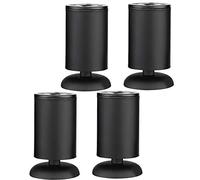 Muebles de metal patas Juego de 4 patas de armario de cama de sofá ajustable con base de abdominales Pies de reemplazo silenciosos y estables para el depósito de baño Protección del piso sin temblor
