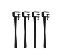 Muebles de muebles de pinza de metal f ajustable con agujeros sin agujeros de taladro soporte de pierna para mesas industriales Bancos de hierro Piernas de mesa de acero inoxidable (negro 75 cm/29.5