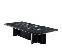 Muebles de oficina Mesa de reuniones Dallas 3,6 m negro Mesa de conferencias ...