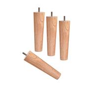 muebles de piernas, Patas de madera for muebles, patas de mesa, patas cónicas rectas for muebles, patas de repuesto cónicas de madera maciza for sofá, cama, gabinete, silla, patas de sofá, rosca M10(4
