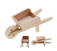Muebles De S Miniaturas - De La Habitación Vintage, Juguete De Carretilla De Madera | Accesorio De Escena Mágica Para La Mesa De Jardín, Configuración Del Campo De Historia, Pequeñas Piezas De