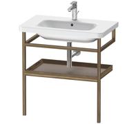 Muebles Duravit Toallero con repisa DuraStyle 9882, 740x440mm, DS988204377, Color: Basalto Mate / Nogal Sólido